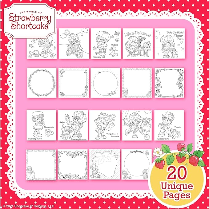 Strawberry Shortcake Doodle Sketchbook, 20-Page Cute & Small Sketchbook, Cute Coloring Book, Strawberry Shortcake Accessories and Toys, Strawberry Shortcake Coloring Book
