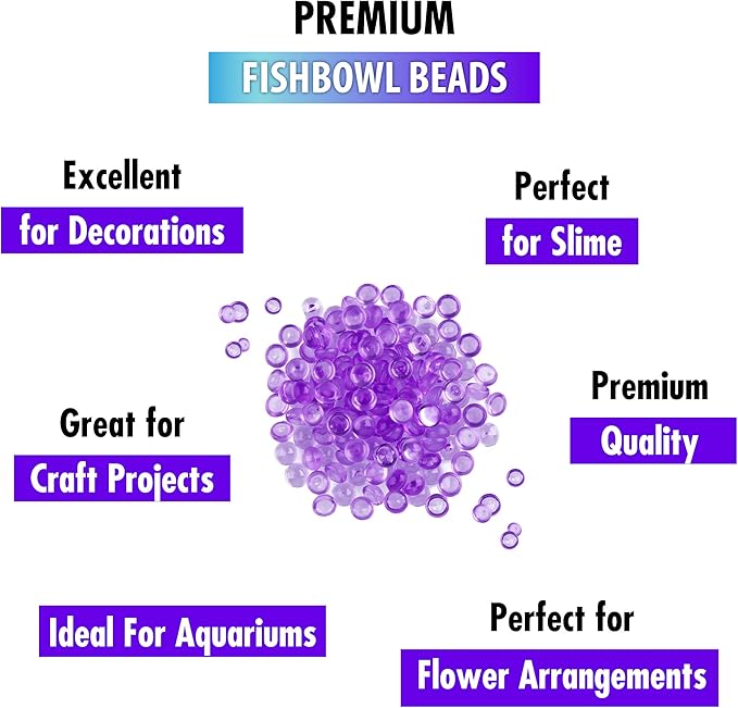 Fish Bowl Beads Fishbowl Slime – 14 Pack Vase Filler Beads 0.28 inch Plastic Slushy Fish Balls Crunchy Fishballs Kit for DIY Homemade Arts Crafts Decoration