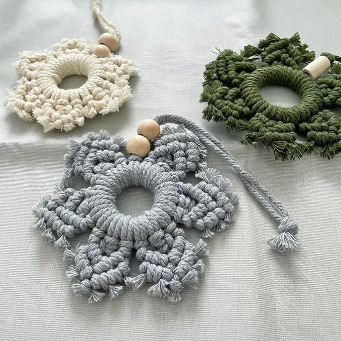 93 Pcs Macrame Kit Includes 4pcs Macrame Wooden Sticks 34pcs Wooden Rings Circles 55pcs Wood Beads Unfinished Wood Rings Beads Sticks for Macrame Wall Hanging Craft DIY Plant Hangers Crafts Knitting