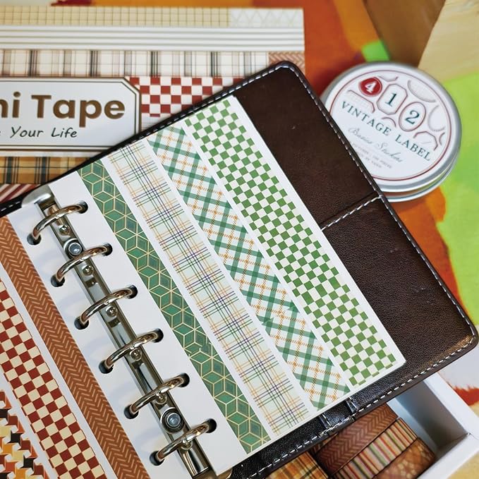 Washi Tape, 42 Rolls Aesthetic Colored Decorative Cute Scrapbook Tape for Scrapbooking Supplies Journaling Craft Junk Journal