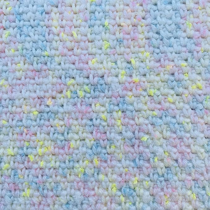Tweed Twinkles Soft Baby Yarn for Crocheting, 8-Pack (696Yds / 400G), Free Patterns - Acrylic Baby Blanket Knitting Yarn with Flecks - Size 3 DK Light Worsted Weight - Creamy White