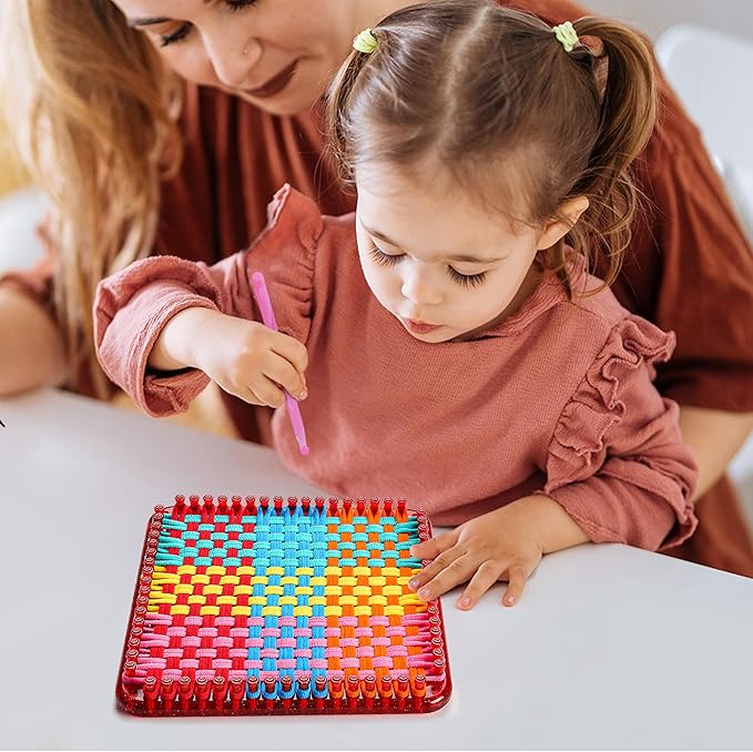 REENLIV Upgraded Weaving Loom Kit Toys for Kids & Adults, DIY Arts & Crafts, Easy Potholder Loom Knitting Activity for Beginners, Ideal Gifts for Girls Ages 5 6 7 8-12 13 Years Old, 252 Craft Loops