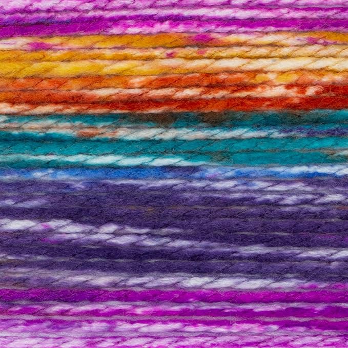 Lion Brand Yarn Mandala Impressions, Multicolor Yarn for Knitting, Crochet and Crafting, Rainbow, 1 Pack