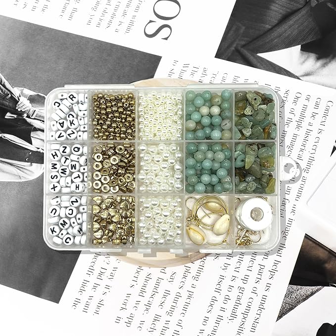 Basigeese Jewelry Making Supplies Kit Natural Stone Beads Irregular Gemstone Beading with for DIY Craft Bracelet Necklace Earrings for Adults (Amazonite)
