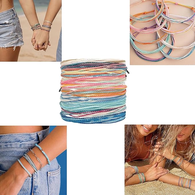 46 Colors 460m1mm Waxed Polyester Cord Bracelet Cord Wax Coated Thread for Jewelry Making Waxed String for Bracelet Making 10m for Each Color