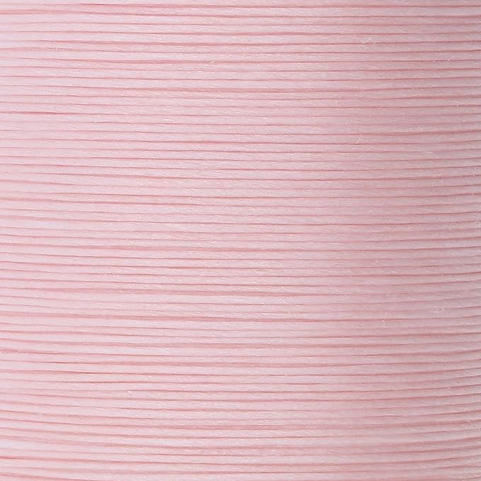 KO Nylon Beading Thread, Baby Pink Color, Japanese Pre-Waxed 100% Nylon, 330TEX, Tangle Resistant Knotting Cords, 50m /55 yds Spool, Use for Seed Bead Projects, Loom Work & Bead Weaving