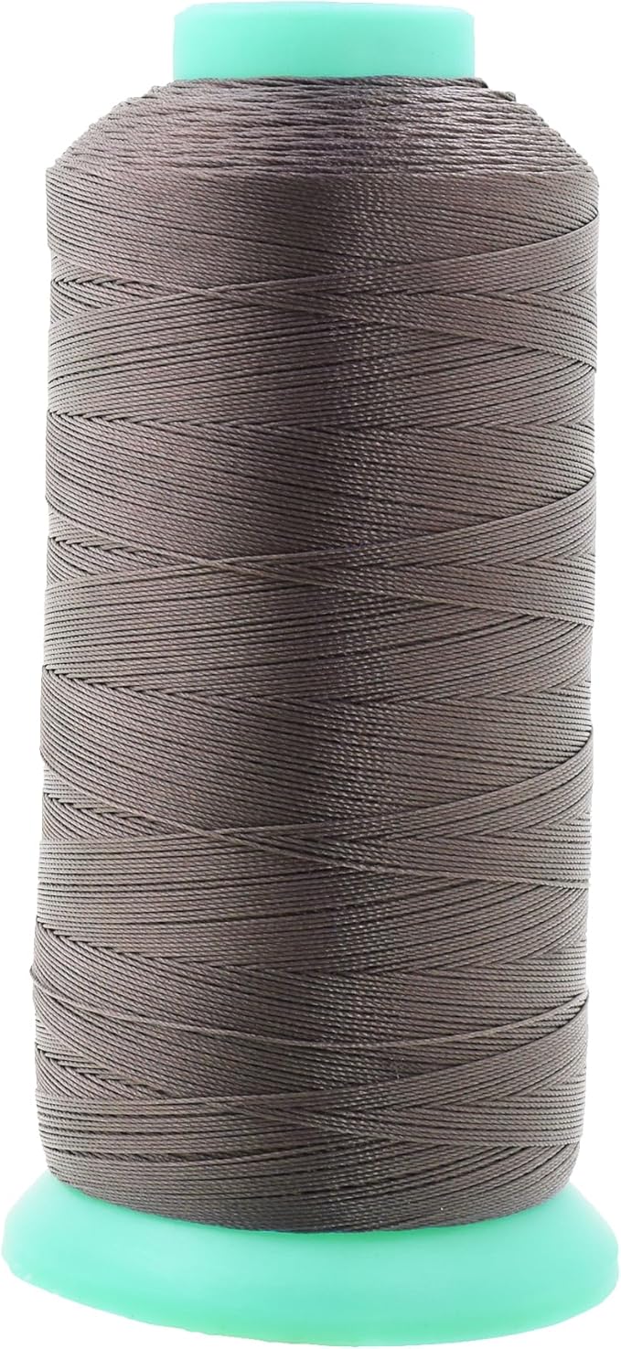 Mandala Crafts Size 92 280D T90 Bonded Nylon Thread - Taupe 1100 YDs Tex 90 Heavy Duty Sewing Threads for Leather, Jeans, Weaving, Outdoor Marine Upholstery