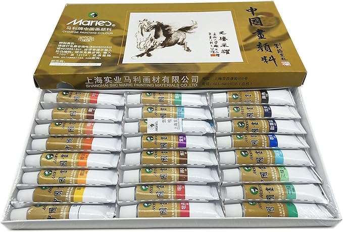 Easyou Marie's Chinese Painting Color Tubes Pigment Big Size Watercolor Set 12ml*24colors
