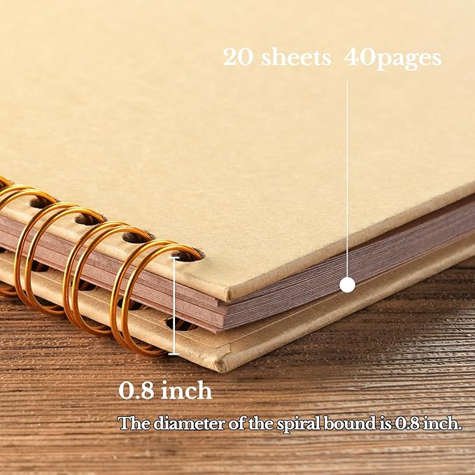 potricher 10 x 10 Inch DIY Scrapbook Album 40 Pages Hardcover Kraft Paper Scrap Book Photo Albums Memory Book for Wedding and Anniversary Family (Yellow, 10 Inch)