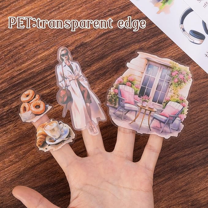 206PCS Pre-cut Junk Journal Stickers & Scrapbook Stickers: Aesthetic Journal Supplies for Planner, Scrapbooking, Card, Notebook | 20 Sheets