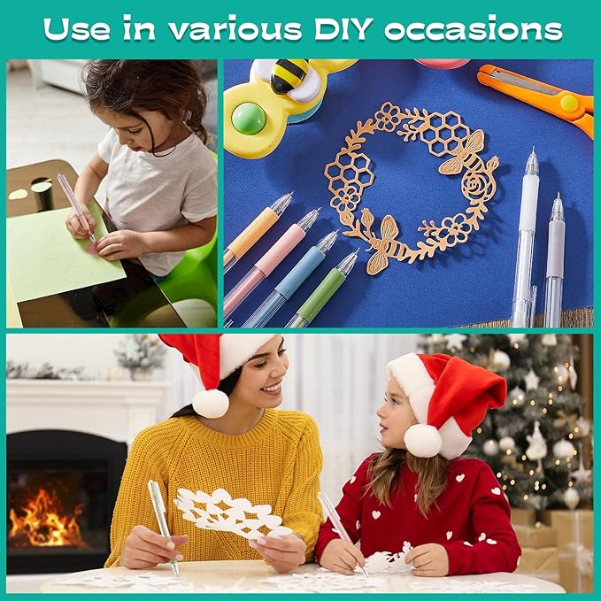 6 Pieces Art Cutting Tools Knife Pen Craft Paper Cutter Pen Carving Tools for DIY Kit Scrapbooking Drawing and Crafting Utility Precision Paper Cutting Tool