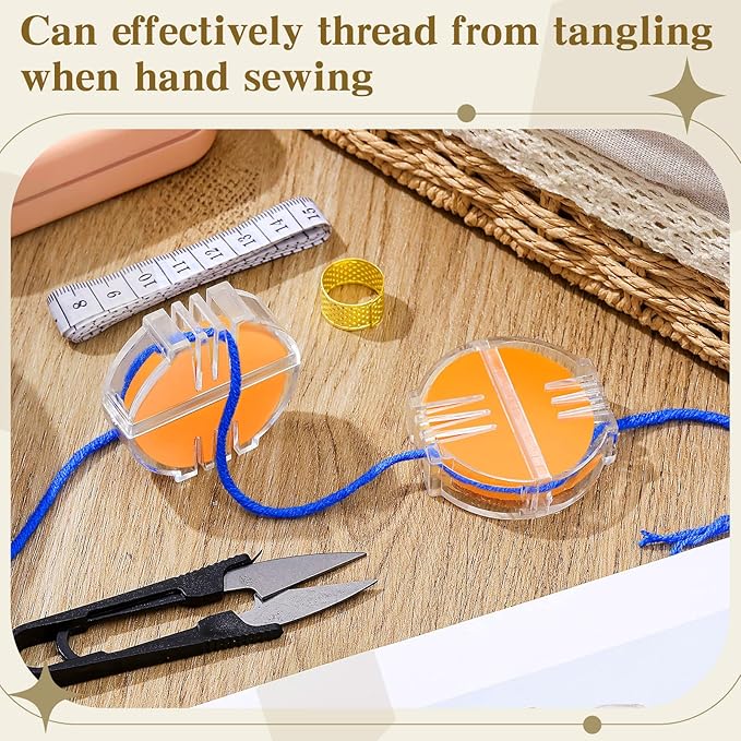 Maitys 2 Pcs Thread Wax Thread Conditioner Beeswax for Hand Sewing Embroidery Beeswax Floss Conditioner for Quilting Sewing Strengthening Line Embroidery Wax (Deep Yellow,Clear Case)