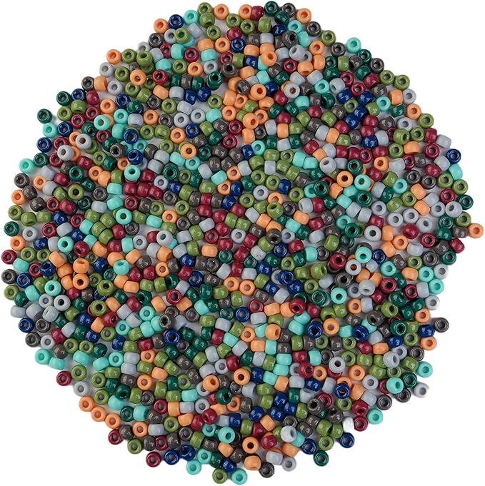 1000pcs Pony Beads, 15 Color Kandi Beads for Bracelets Making Kit, Hair Braids Crafts Jewelry Making Crafts Friendship Necklace Earrings DIY (Earth Color)