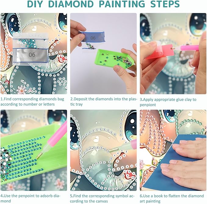 SENQAO Elephant Diamond Art Hanging Kit for Adult, Special Shaped Rhinestone, DIY Acrylic 5D Diamond Art Painting Window Pendants Home Garden Wall Hanging Kits Hanging Ornament