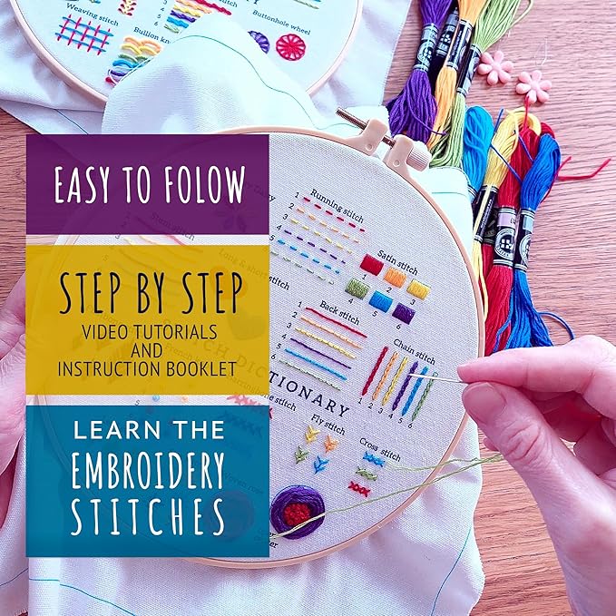 CRAFTILOO Embroidery Kit for Beginners Cross Stitch Kits for Beginners Needlepoint Kits for Adults Embroidery Kits for Adults Cross Stitch kit Elephant