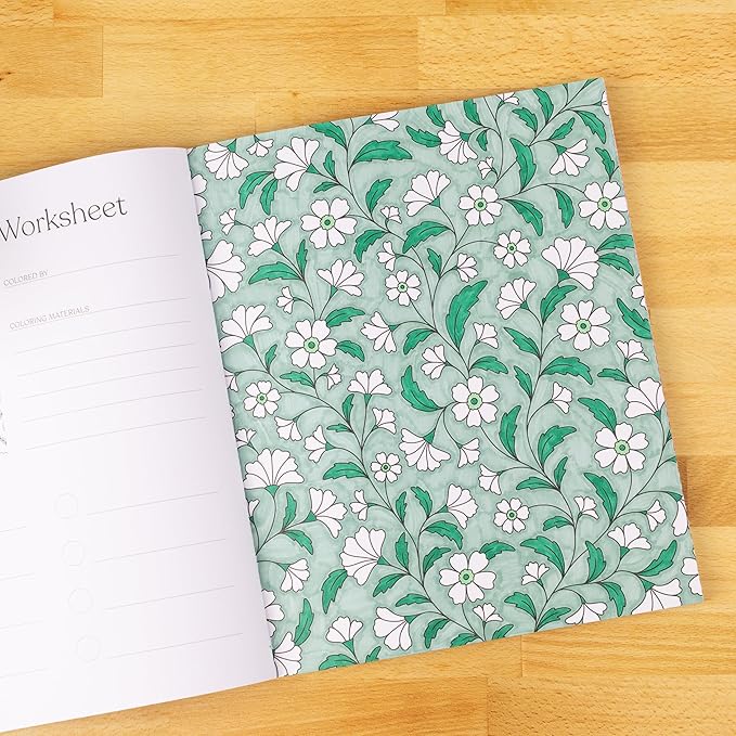 Elyse Breanne Design, Wallflowers Coloring Book, 40 Unique Vintage Style Coloring Pages, 8.5x10 inches