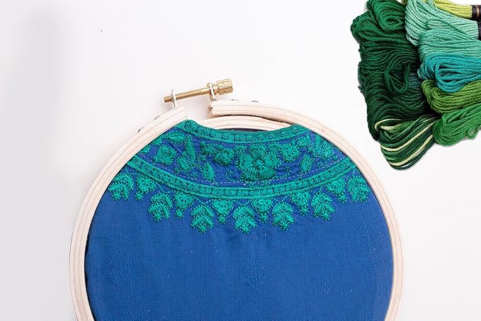 12 Pieces | Premium Embroidery Thread | 100% Egyptian Cotton Premium Skeins | Cross Stitch Embroidery Floss | Oeko TEX Certified Stranded Cotton (Green Tones)