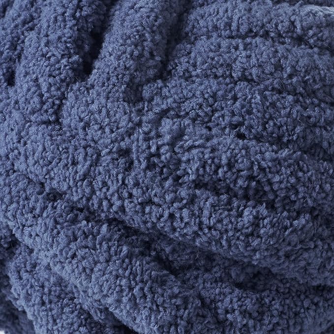 Crafted by Catherine Chunky Chenille Yarn - 2 Pack (10.5 oz / 300 g, 41 Yards Each Skein), Navy, Gauge 7 Jumbo