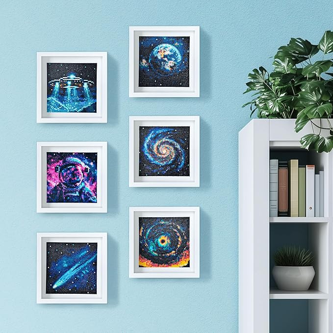 LuwoArte 6 Pack Diamond Painting Kits for Adults – Art of the Universe & Outer Space Style– Full Drill DIY Paint Gem Art for Adults – Brilliant 5D Diamond Painting Kit – Relaxing Craft for Wall Décor