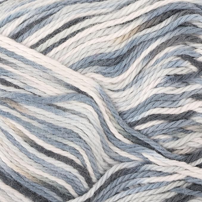 JubileeYarn Cotton Select Yarn - 50g/Skein Sport Weight - Salt-n-Pepper - 4 Skeins