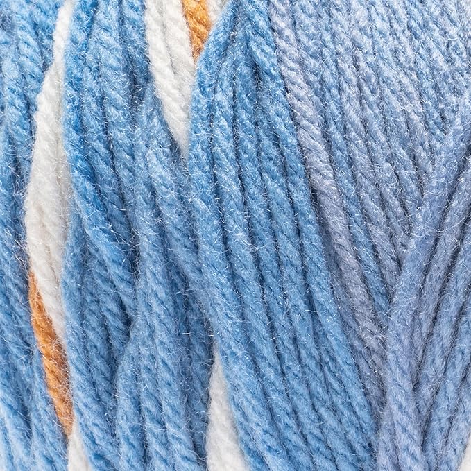 Red Heart All in One Flower Power Jasmine Joy Yarn - 3 Pack of 250 g / 8.8 oz - 100% Acrylic - #4 Worsted (Medium) - 440 Yards - Knitting/Crochet