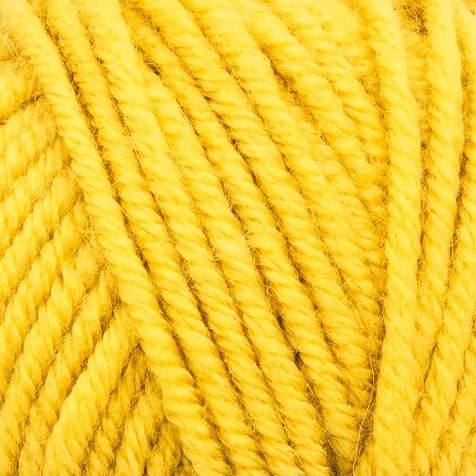 Estako Megastar, 75% Acrylic 25% Wool Yarn, Soft, Chunky Bulky Weight #5 for Crochet and Knitting 3.52 Oz (100g) / 120 Yrds (110m) (62191 - Yellow)