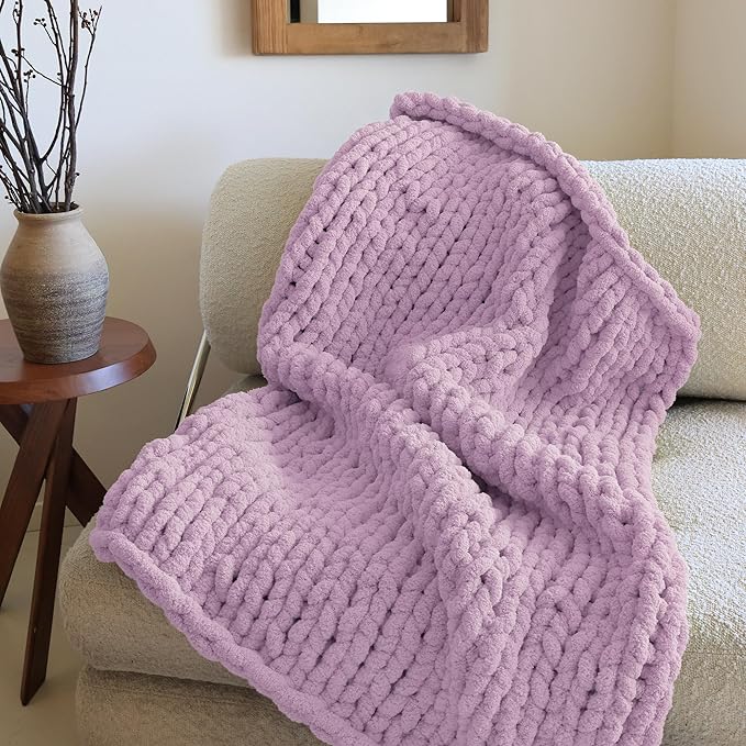 Jumbo Chunky Yarn for Hand Knitting - Super Thick Chenille Chunky Yarn for Crocheting - Extra Soft Bulky Fluffy Blanket Big Yarn 8 Jumbo Pack (27yds,8 oz Each Skein)