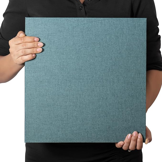 Super Large Photo Album Self Adhesive Scrapbook Album for 4×6 5×7 8×10 10×12 or Bigger Pictures DIY Magnetic Linen Cover Album 80Sheets/160Pages DIY Photo Album(Dark Green)