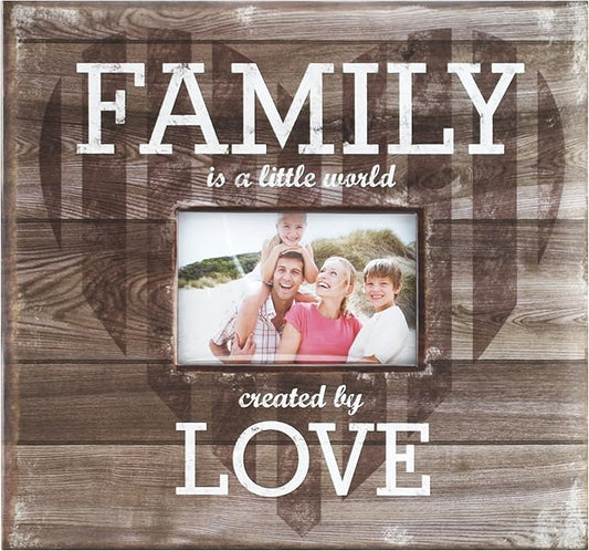 MCS MBI 12.5x13.5 Inch "Family is a Little World Created by Love" Scrapbook Album with 12x12 Inch Pages with Photo Opening, Brown (860080)
