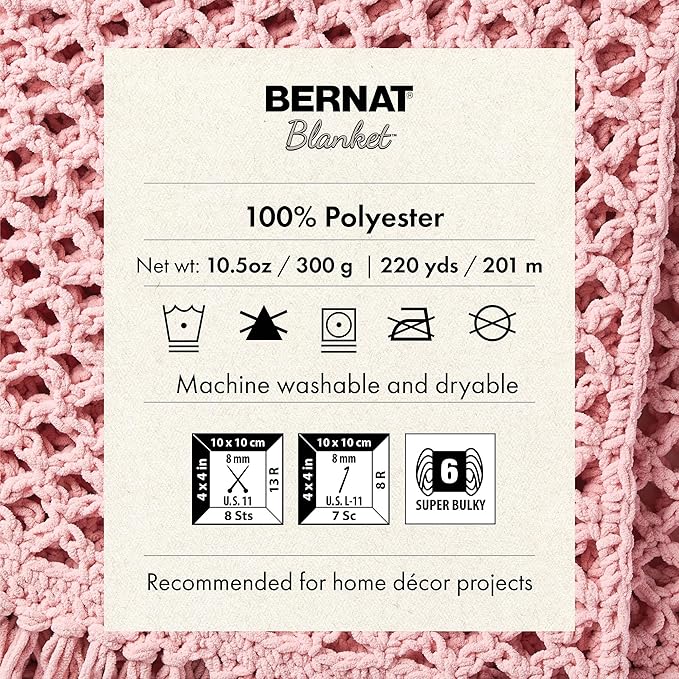Bernat Blanket - 2 Pack of 220 Yards/10.5 oz Grassy 100% Polyester Yarn