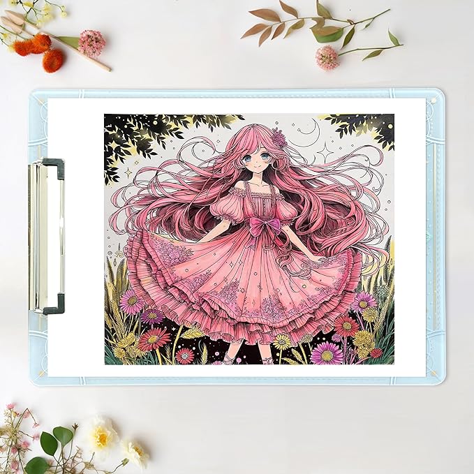 VKYE Coloring Book - Anime Girls Character Adult Coloring Book for Woman & Adults, Markers Recommended, Thick Paper, Intricated Pattern & Details, Spiral Bound, Imagination, Anxiety and Depression