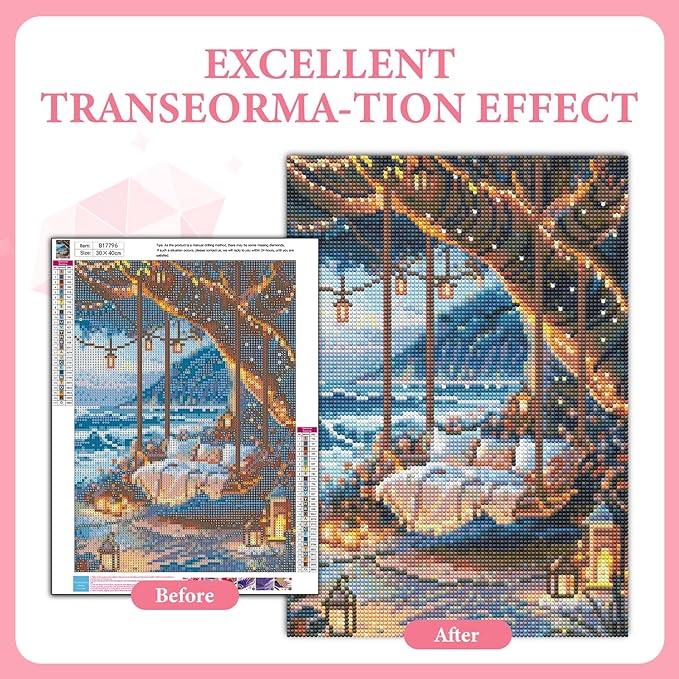 GEEHEIY Beach Diamond Art Kits for Adults, 5D Seaside Diamond Painting Kits for Beginner, DIY Full Drill Round Gem Art for Home Wall Decor 12 x16 Inch