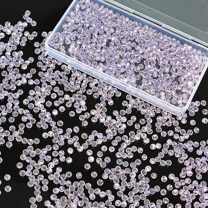 laopottbeads 1200pcs 4mm crystal glass beads for jewelry making beads for bracelets necklace pendants making supplies(light purple)