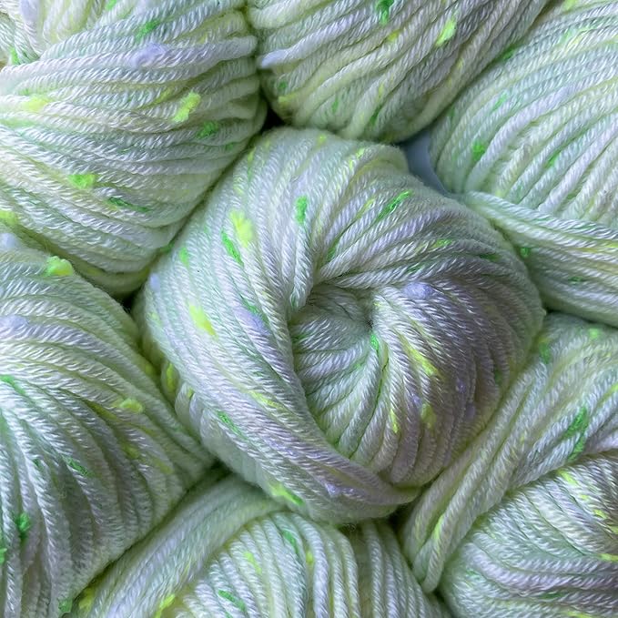 Tweed Twinkles Soft Baby Yarn for Crocheting, 8-Pack (696Yds / 400G), Free Patterns - Acrylic Baby Blanket Knitting Yarn with Flecks - Size 3 DK Light Worsted Weight - Mint Green