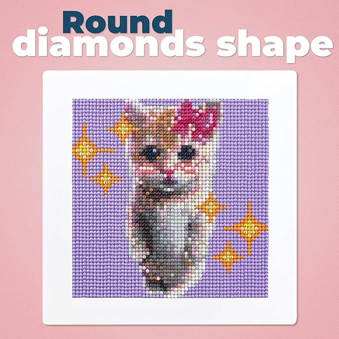 LuwoArte 6 Pack Diamond Painting Kits for Adults – Featuring Meme Kittens and Cute Cats – Full Drill DIY Paint Gem Art for Adults – Brilliant 5D Diamond Painting Kit–Relaxing Craft for Home Wall Décor