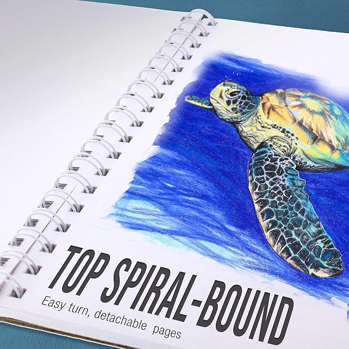 u.s. art supply 11”x14 premium heavy-weight paper spiral bound sketch book: 90 pound (160gsm), 30-sheet drawing pad (2 pack)