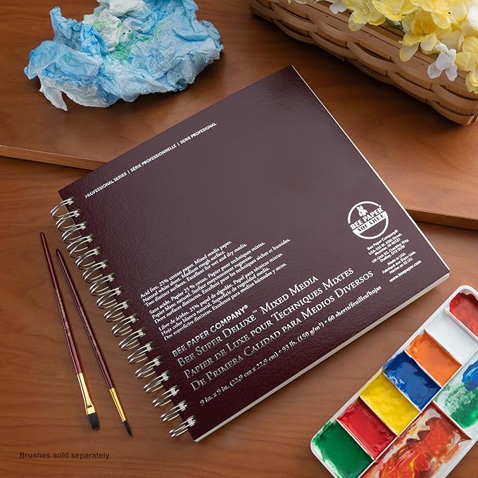 Bee Paper - 14"x 17" Super Deluxe Mixed Media Sketching Pad, 50 Sheets