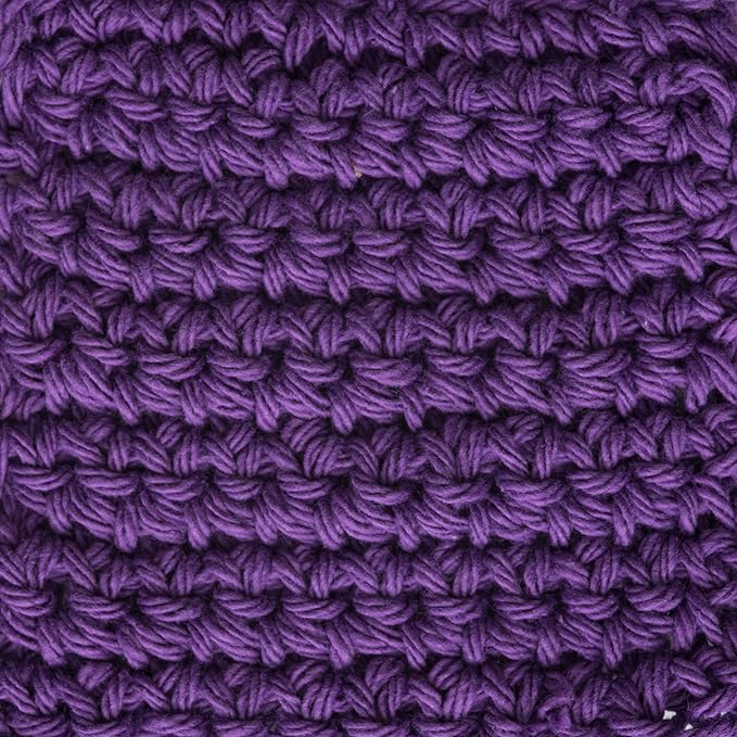 Lily Sugar 'N Cream The Original Solid Yarn, 2.5oz, Medium 4 Gauge, 100% Cotton - Purple - Machine Wash & Dry (Pack of 2)