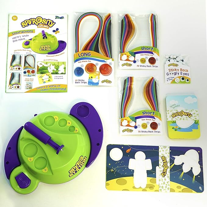 Quill On Spyrosity Explore Quilling Craft Kit | Arts and Crafts for Kids Ages 6-8 | Girls Toys Age 6-8 | Paper Crafts for Kids Ages 4-8 | Birthday Gifts for 5 Year Old Boys & Girls