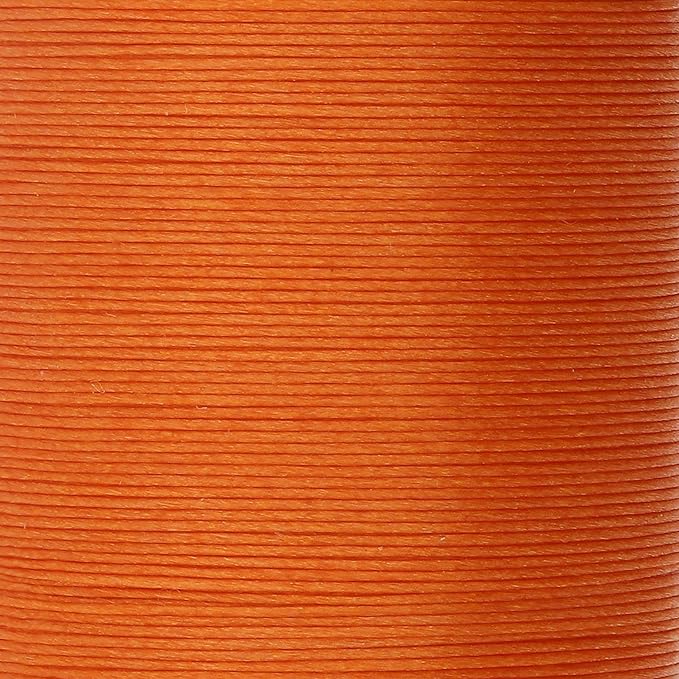 KO Nylon Beading Thread, Orange Color, Japanese Pre-Waxed 100% Nylon, 330TEX, Tangle Resistant Knotting Cords, 50m /55 yds Spool, Use for Seed Bead Projects, Loom Work & Bead Weaving