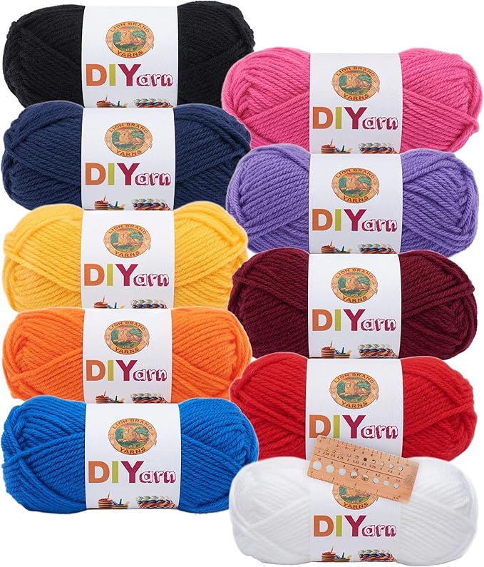 Lion Brand Yarn - DIY - 10 Color Assortment