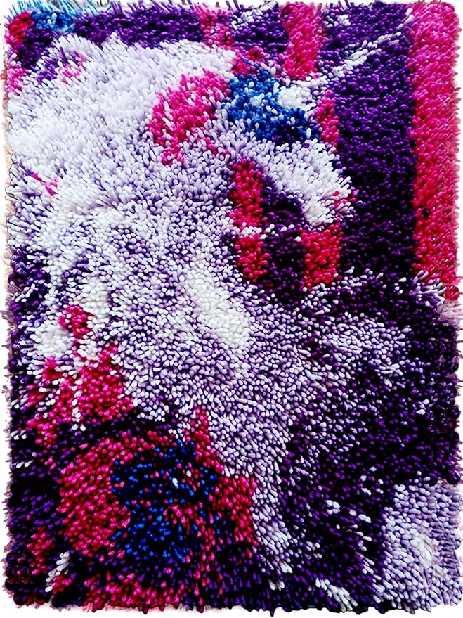 KitsMaster Magical Unicorn Latch Hook Rug Kit, Colorful Fantasy DIY Craft for Adults, Fantasy Animal Rug DIY Home Décor, Gifts & Relaxation, 23.6''x15.8'’(Unicorn Mirage)