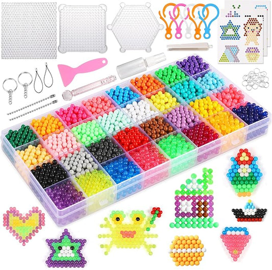 eenua non-iron fuse beads kit 3220 pcs beads in 32 colors unlimited creativity starter kit