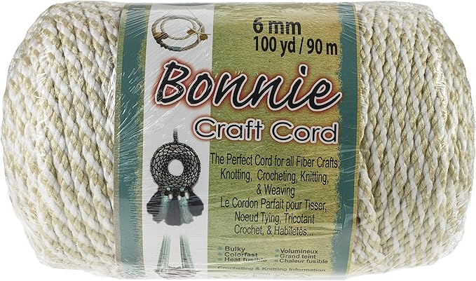 Bonnie Macrame Craft Cord 6mmX100yd - Oatmeal