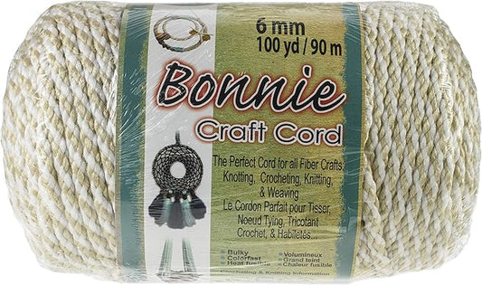 Bonnie Macrame Craft Cord 6mmX100yd - Oatmeal