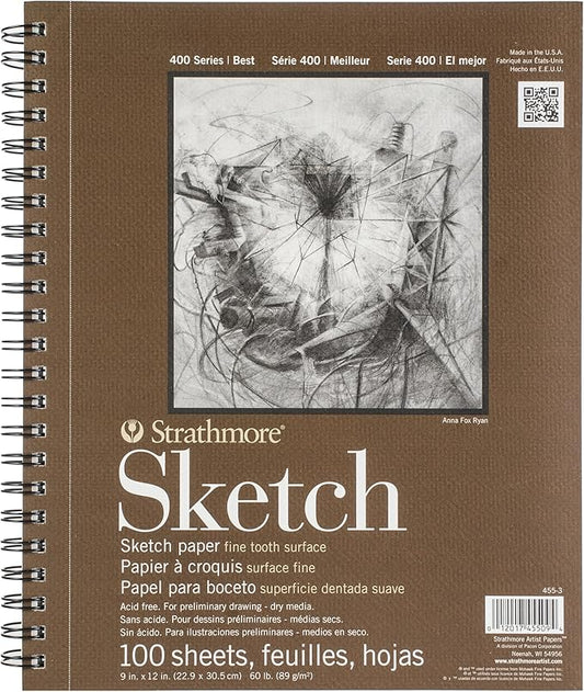 Strathmore Series 400 Sketch Pads 9 in. x 12 in. 100 Sheets