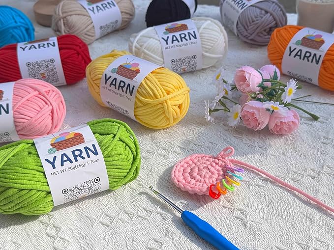 24 Beginner Yarn for Crocheting,Yarn for Beginners