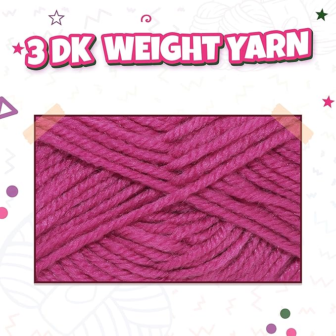 TYH Supplies 8 Acrylic Yarn Skeins Rainbow | 560 Yards Soft DK Light Worsted Yarn for Knitting, Crocheting & Craft Projects – Crochet Kit for Beginners, Amigurumi, Granny Squares, Small Crafts