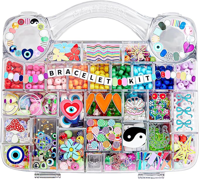 BaubleBar Ultimate DIY Bracelet Kit | 1000+ Pcs | Great for a Gift or Party | Bracelet Jewelry Making Kit with Beads