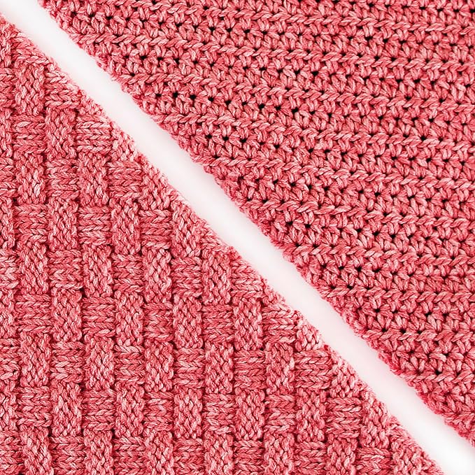 Cotton Bliss Soft Cotton Blend Yarn for Crocheting, 4-Pack (640Yds / 400G), Free Patterns, Beginners Friendly - #4 Medium Worsted Weight Yarn for Baby Blanket - Cherry Velvet